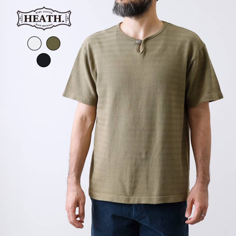  【HEATH】DOMINO HERRINGBONE CONCHO TEEドミノヘリンボーンコンチョTEE