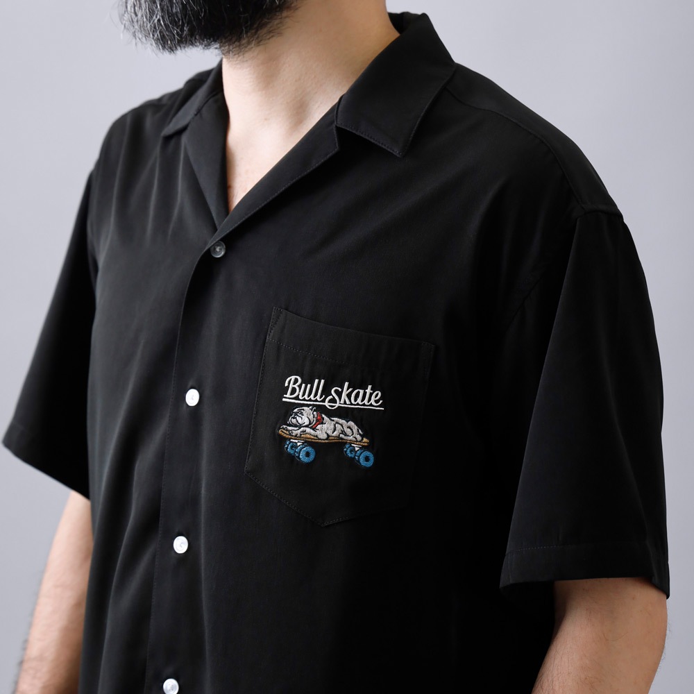 【早い者勝ち】ヴィンテージSchoen Iron Work's 刺繍入り青シャツ 早い者勝ち】ヴィンテージSchoen Iron Work´s 刺繍入り青シャツ