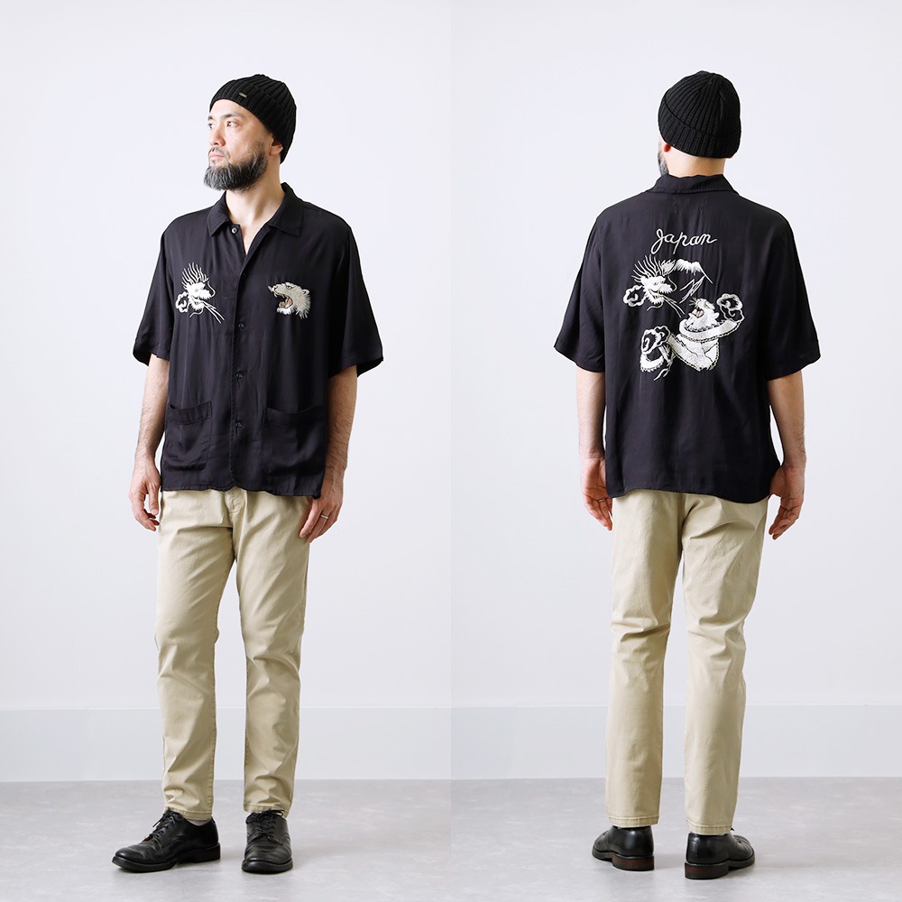 REMI RELIEF】別注 スカジャン柄シャツ｜アメカジファッション通販