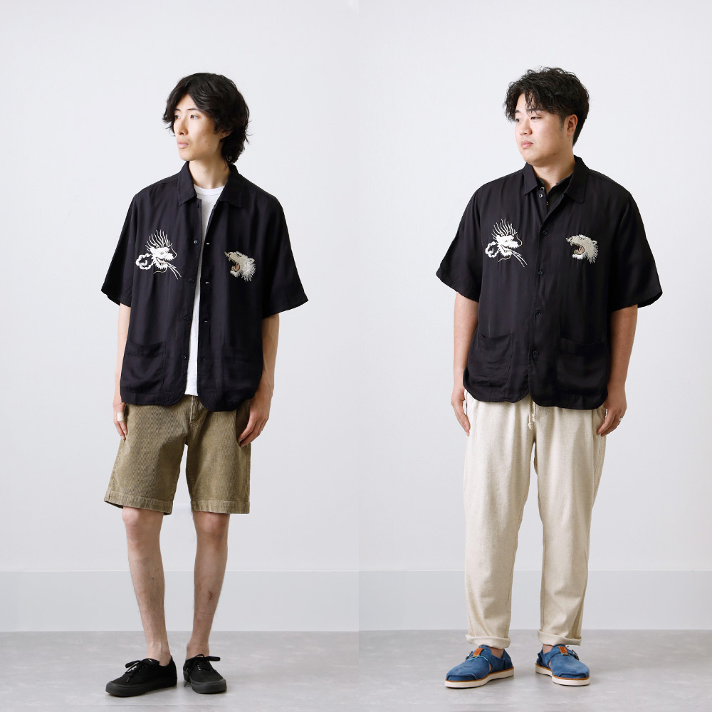 REMI RELIEF】別注 スカジャン柄シャツ｜アメカジファッション通販