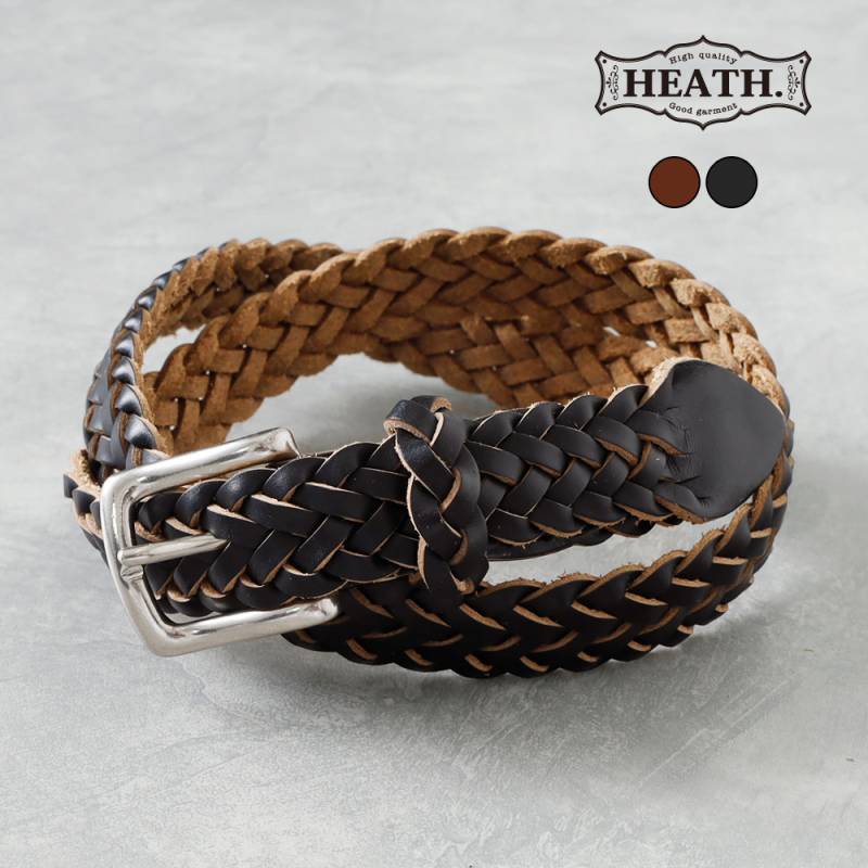 【HEATH】25mm CHROMEXCEL LEATHER MESH BELT クロムエクセルレザー メッシュベルト