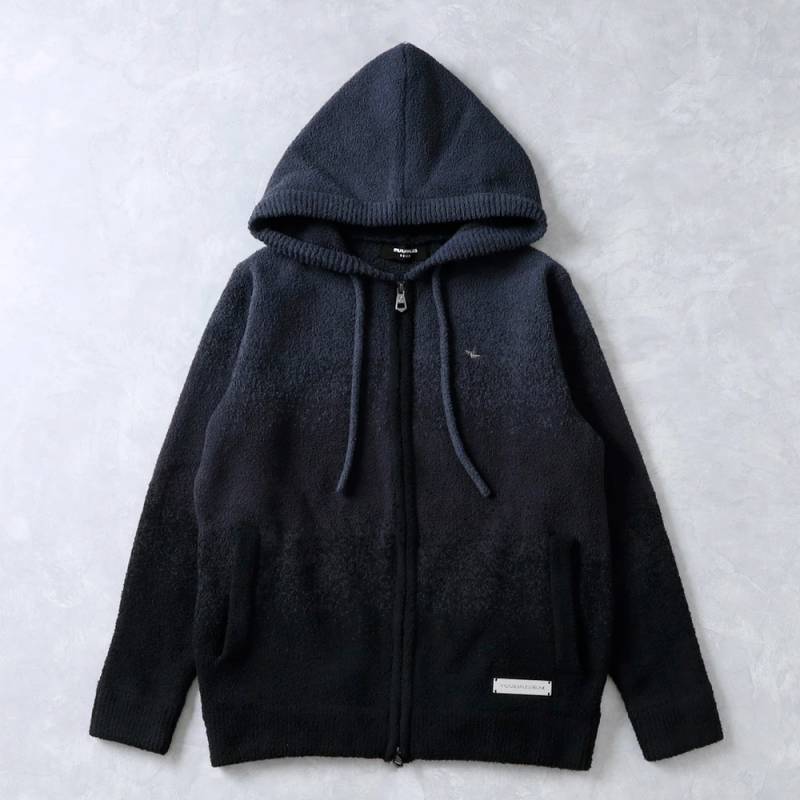 1PIU1UGUALE3 RELAX（ウノピゥウノウグァーレトレ リラックス）グラデーションニットジップパーカー