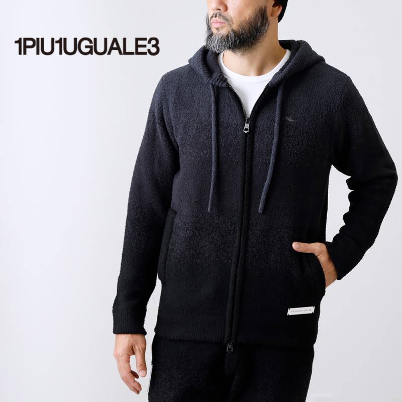 【1PIU1UGUALE3 RELAX】GRADATION KNIT ZIP HOODIY<br>グラデーションニットジップパーカー