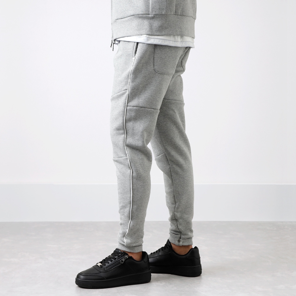 1PIU1UGUALE3 パンツ 1PIU1UGUALE3 RELAX】Piping Logo Wide Spindle Jogger Pants