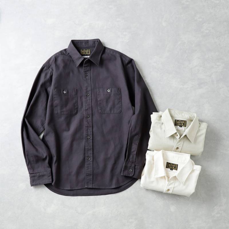 BLUEPORT（ブルーポート）ヴィンテージ ヘリンボーン ユーティリティシャツ