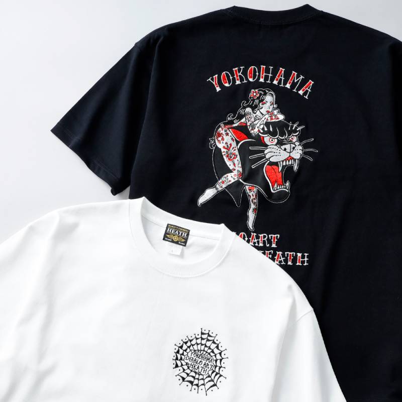 HEATH × Diablo Art（ヒース x ディアブロアート）超極厚9.1オンス刺繍Tシャツ 