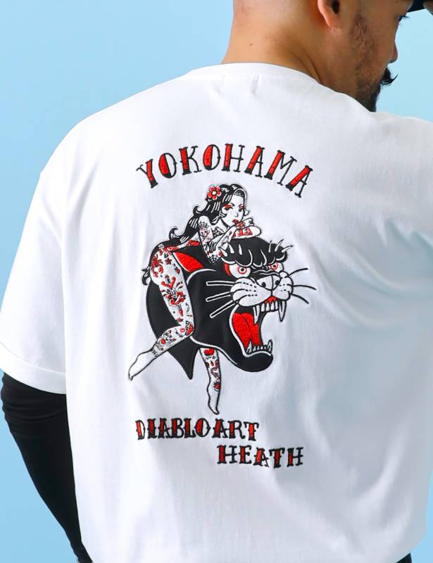HEATH×Diablo Art｜9.1オンス刺繍Tシャツ