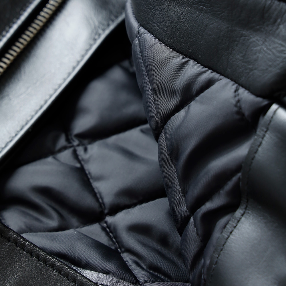 schott ショット USA製 シングルライダース 裏地キルティング ブラック Schott 681 SINGLE RIDERS STEER HIDE / ショット 裏地チェック柄 US産