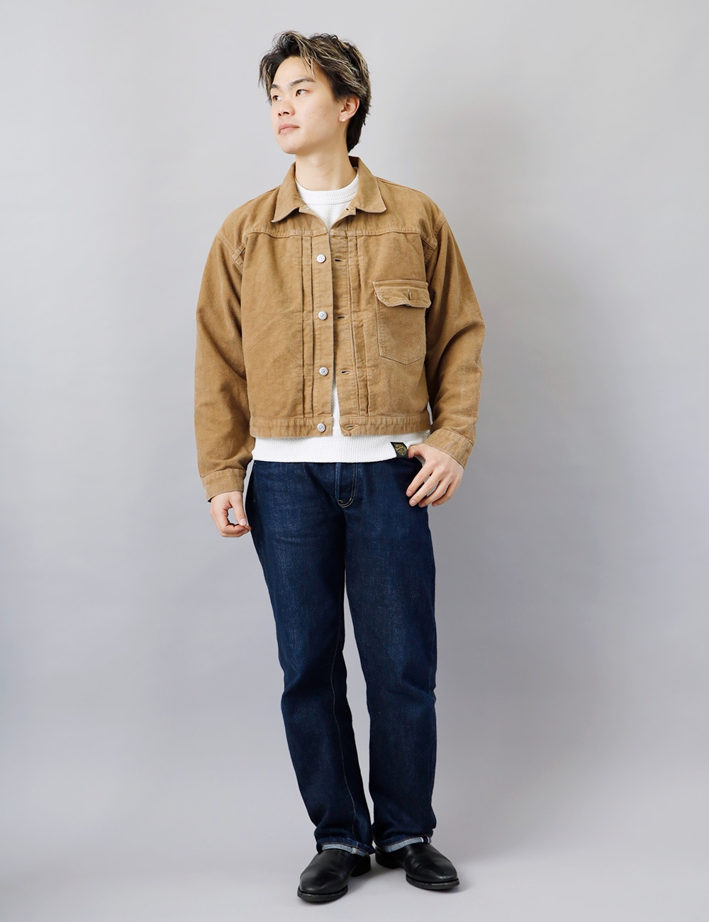 新品☆【REMI RELIEF】MOLESKIN WIDE ジャケット★ベージュ REMI RELIEF/レミレリーフ】MOLESKIN WIDE ジャケット（その他