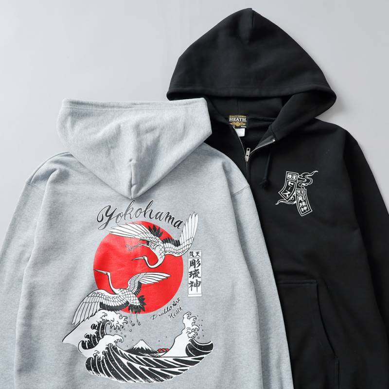 HEATH（ヒース）Diablo Art × HEATH オリジナル ジップパーカー 