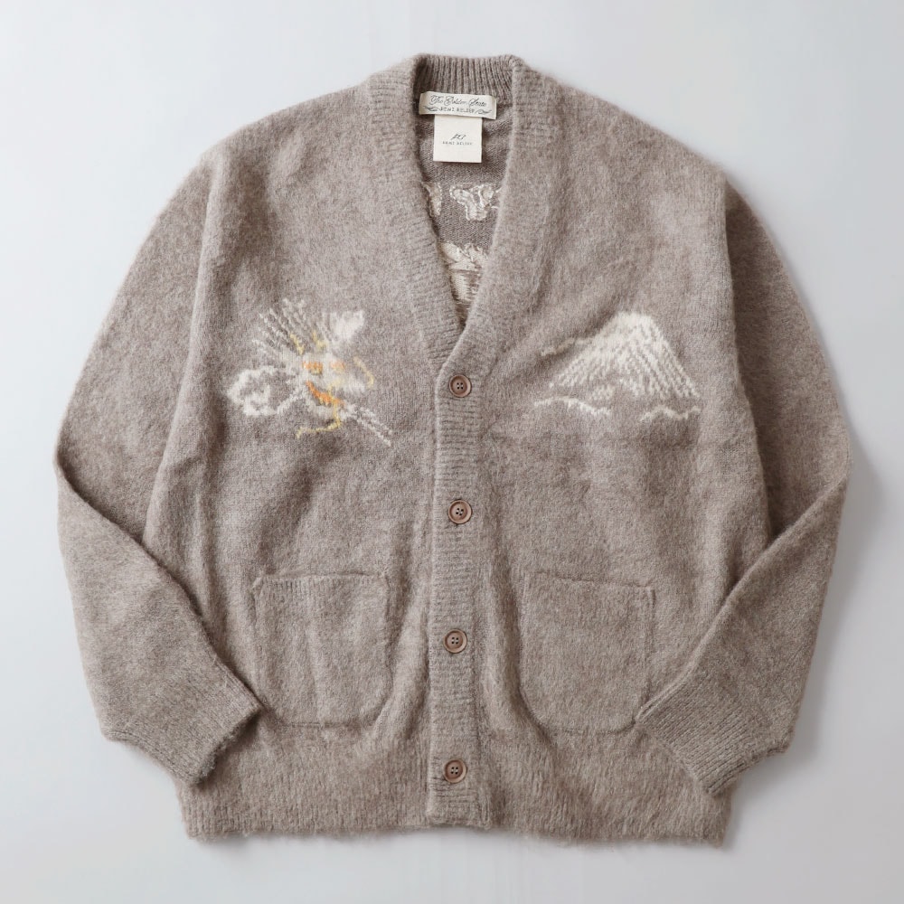 REMI RELIEF（レミレリーフ）スカ柄 起毛ニットカーデ｜アメカジ