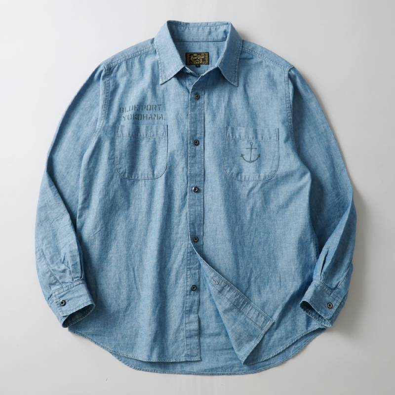 BLUEPORT マリンシャンブレーシャツ