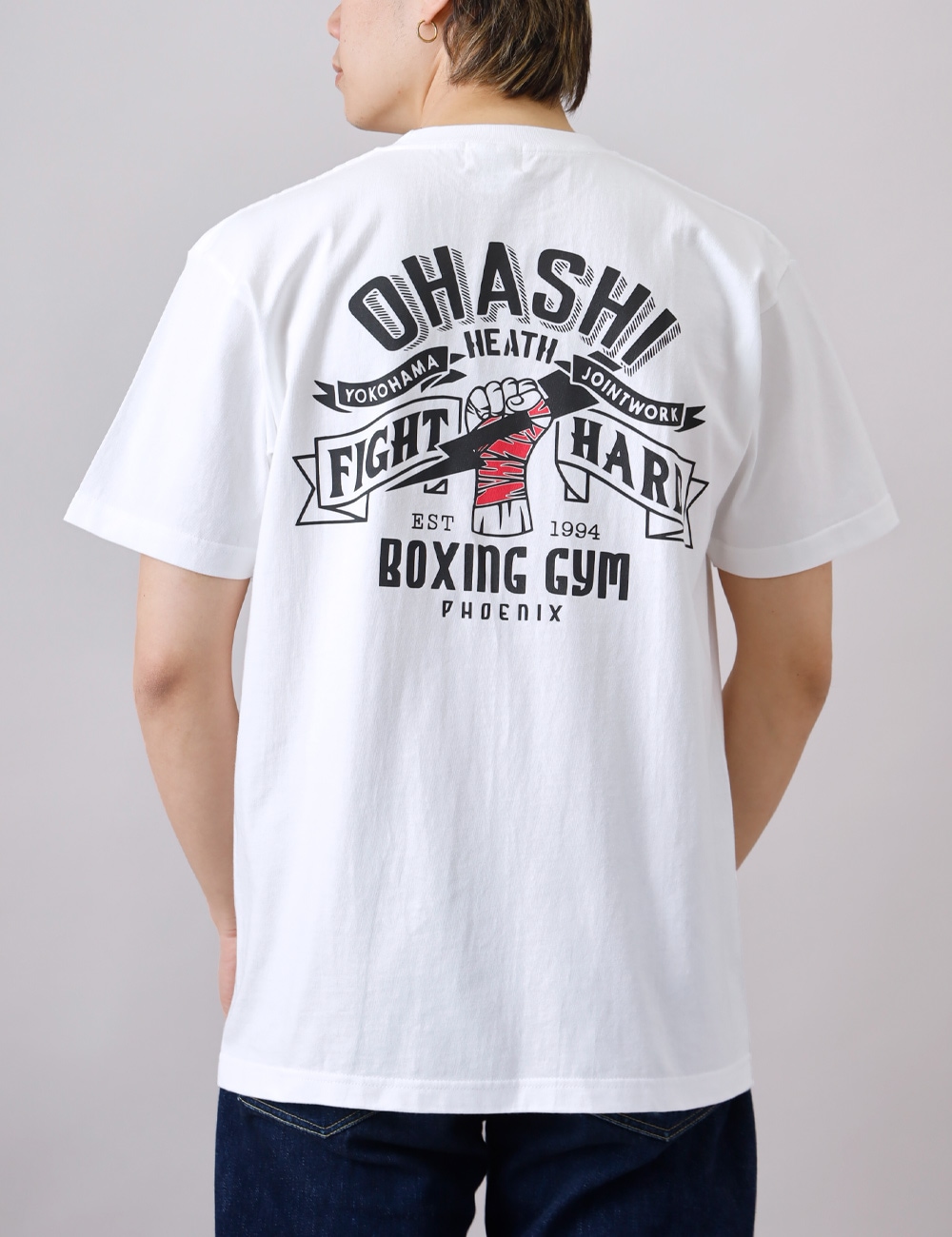 【早い者勝ち】井上尚弥選手所属Ohashi Boxing Gym コラボTシャツ 大橋ボクシングジム 公式コラボ Tシャツ “FIGHT HARD“｜大人のアメカジ
