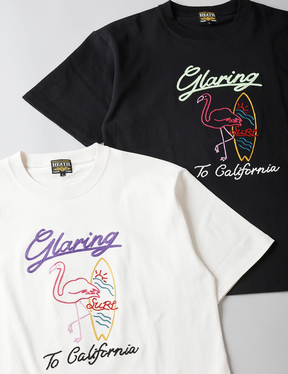 HEATH（ヒース）刺繍 FLAMINGO Tシャツ | 大人のアメカジ｜HEATH公式