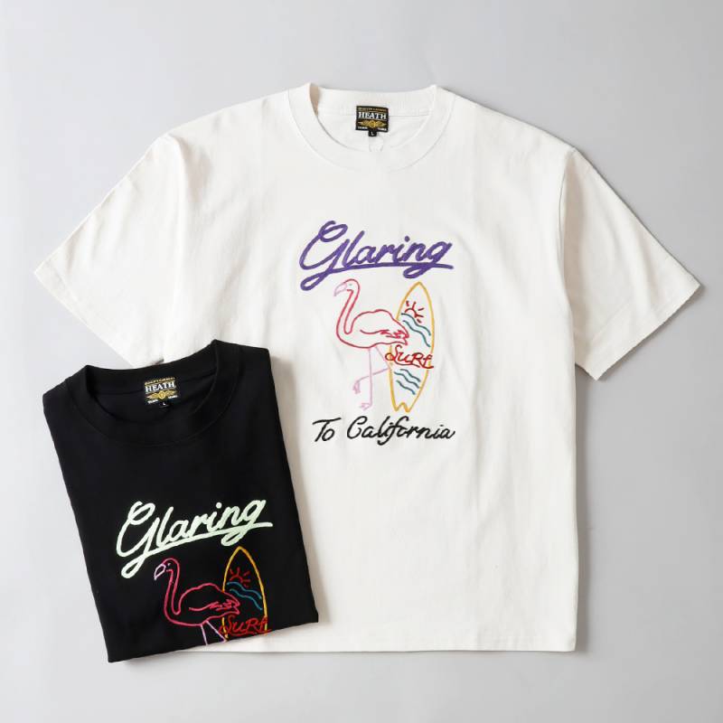 HEATH（ヒース）刺繍 FLAMINGO Tシャツ