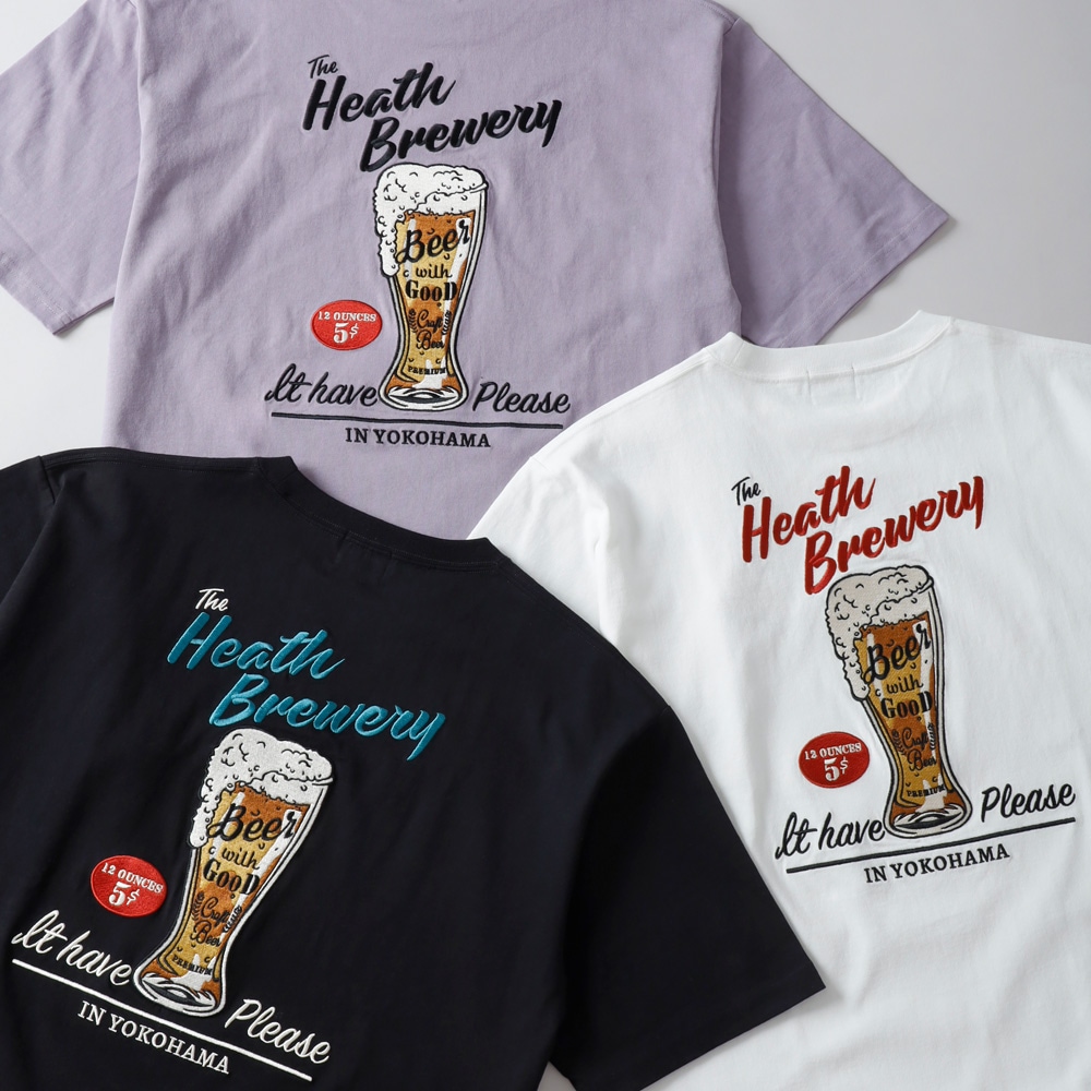 HEATH（ヒース）刺繍 BEER Tシャツ | 大人のアメカジ｜HEATH公式