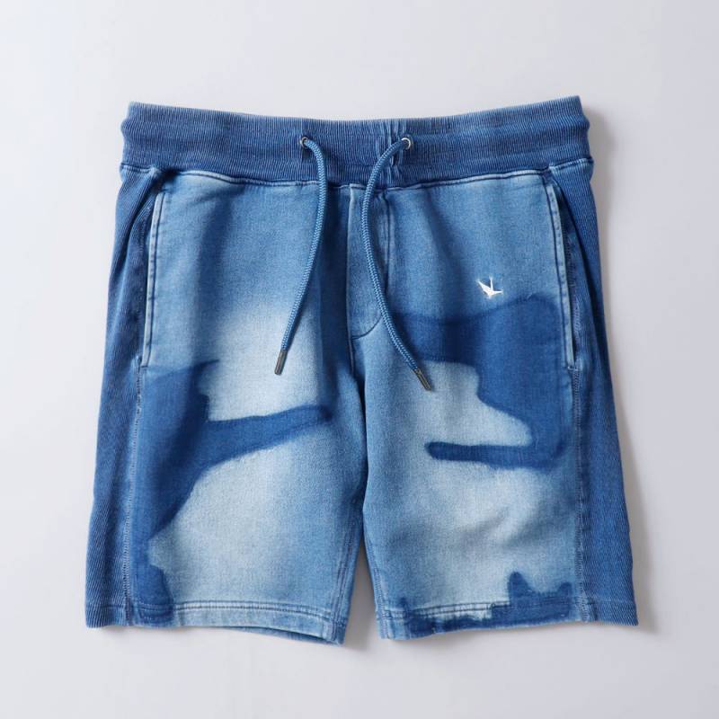 1PIU1UGUALE3 RELAX（ウノピゥウノウグァーレトレ リラックス） カモ柄ジョグデニムショーツ