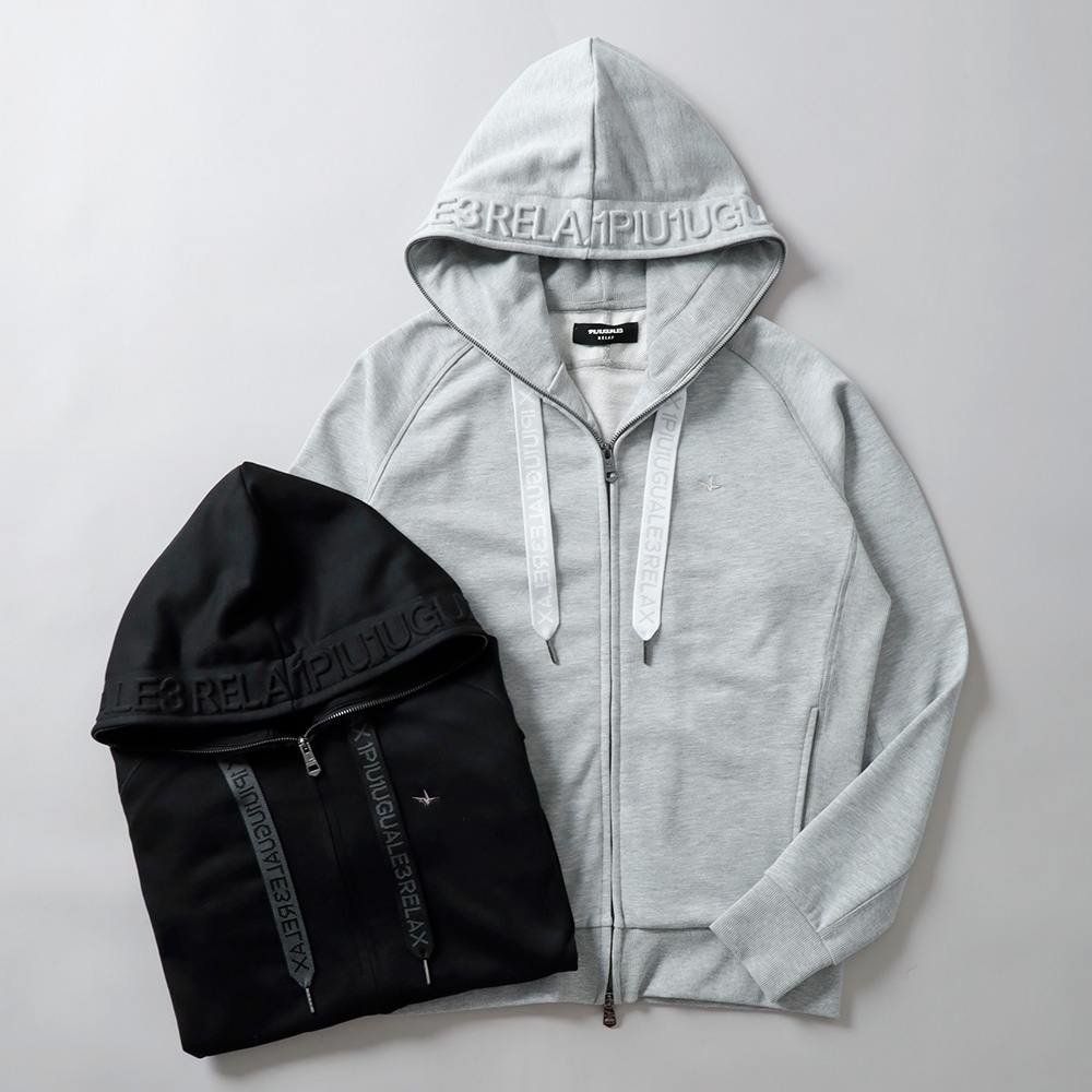 1PIU1UGUALE3 RELAX（ウノピゥウノウグァーレトレ リラックス） エンボスロゴ スウェットパーカー