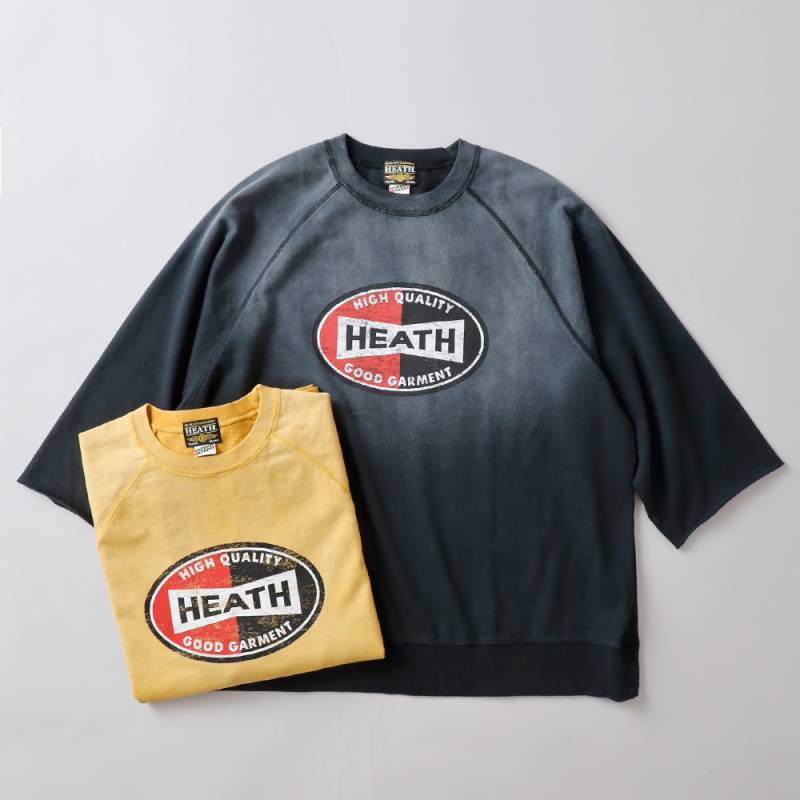HEATH（ヒース）SCREEN STARS サンバーンド コラボ  五分袖ラグラン プリントTシャツ