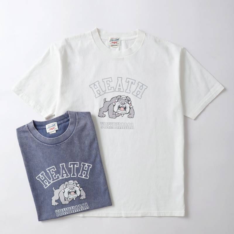 HEATH（ヒース）SCREEN STARS 別注  退色加工フロッキープリントTシャツ 