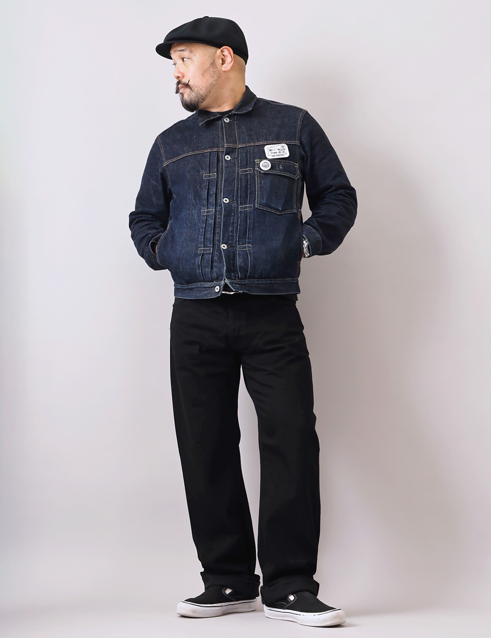 ぴょーんさま　BONBON ブラック ストレートデニム 児島ジーンズ 公式通販 13oz セルビッチ ブラック デニム ストレート