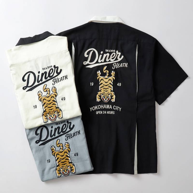 HEATH（ヒース）Diner刺繍 オープンカラーシャツ