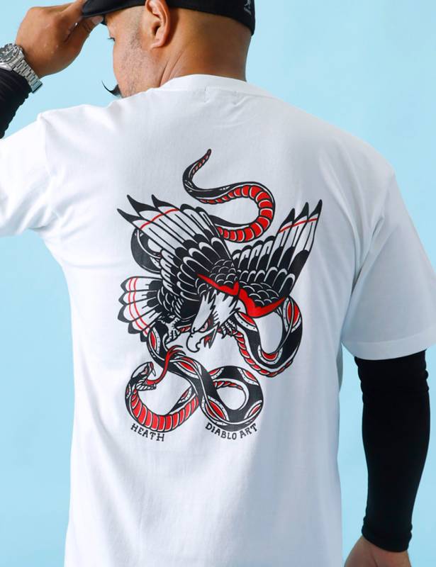対象アイテム2点お買い上げで10%・3点お買い上げで20%OFF！ HEATH×Diablo Art｜オリジナルアートワークTシャツ 