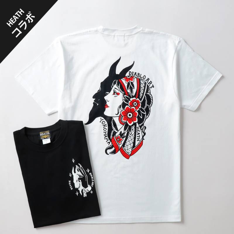 HEATH × Diablo Art（ヒース x ディアブロアート） オリジナルアートワーク ヘビーウエイトTシャツ 