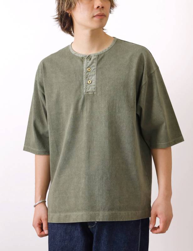 BLUEPORT×BARNS×BUTTON WORKS｜別注 BIG COZUN HENLEY TEE