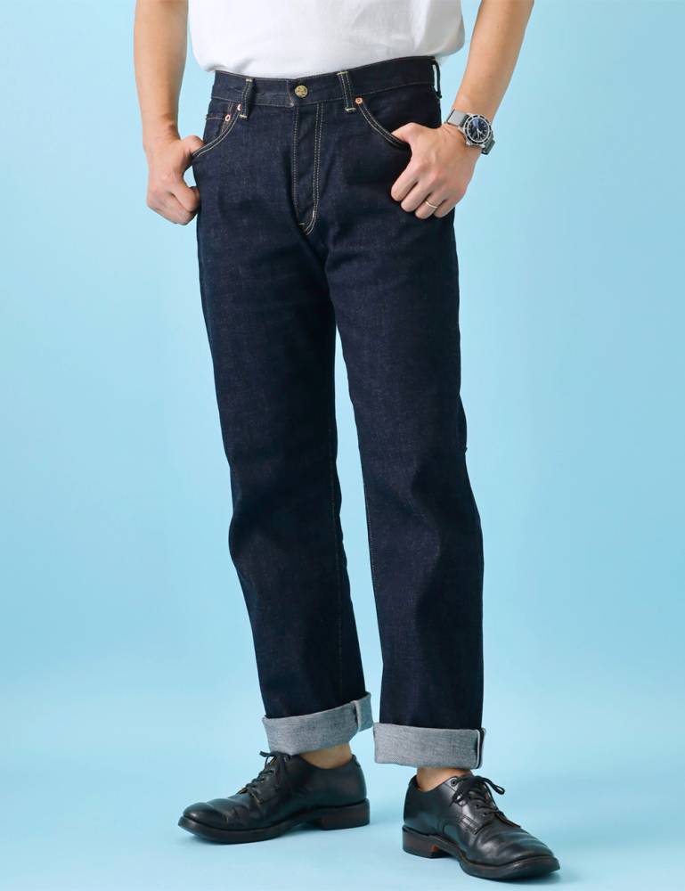 STUDIO D'ARTISAN｜15ozシンチバック付きルーズストレート