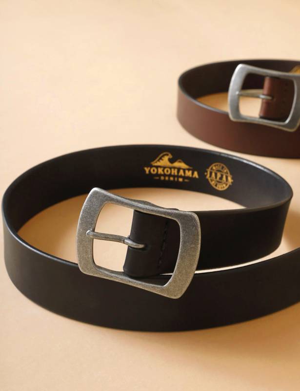 横濱デニム｜Bends Leather Belt “WIDE“