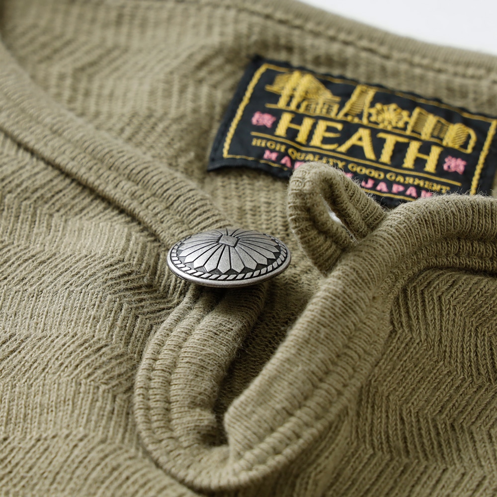  【HEATH】DOMINO HERRINGBONE CONCHO TEEドミノヘリンボーンコンチョTEE