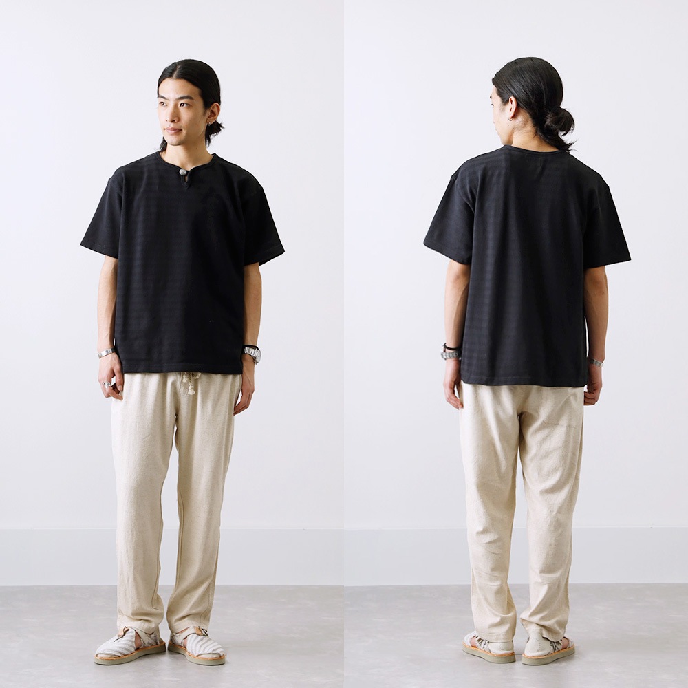  【HEATH】DOMINO HERRINGBONE CONCHO TEEドミノヘリンボーンコンチョTEE
