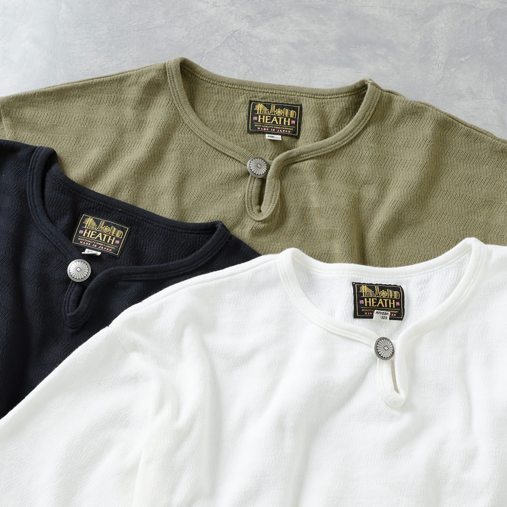  【HEATH】DOMINO HERRINGBONE CONCHO TEEドミノヘリンボーンコンチョTEE
