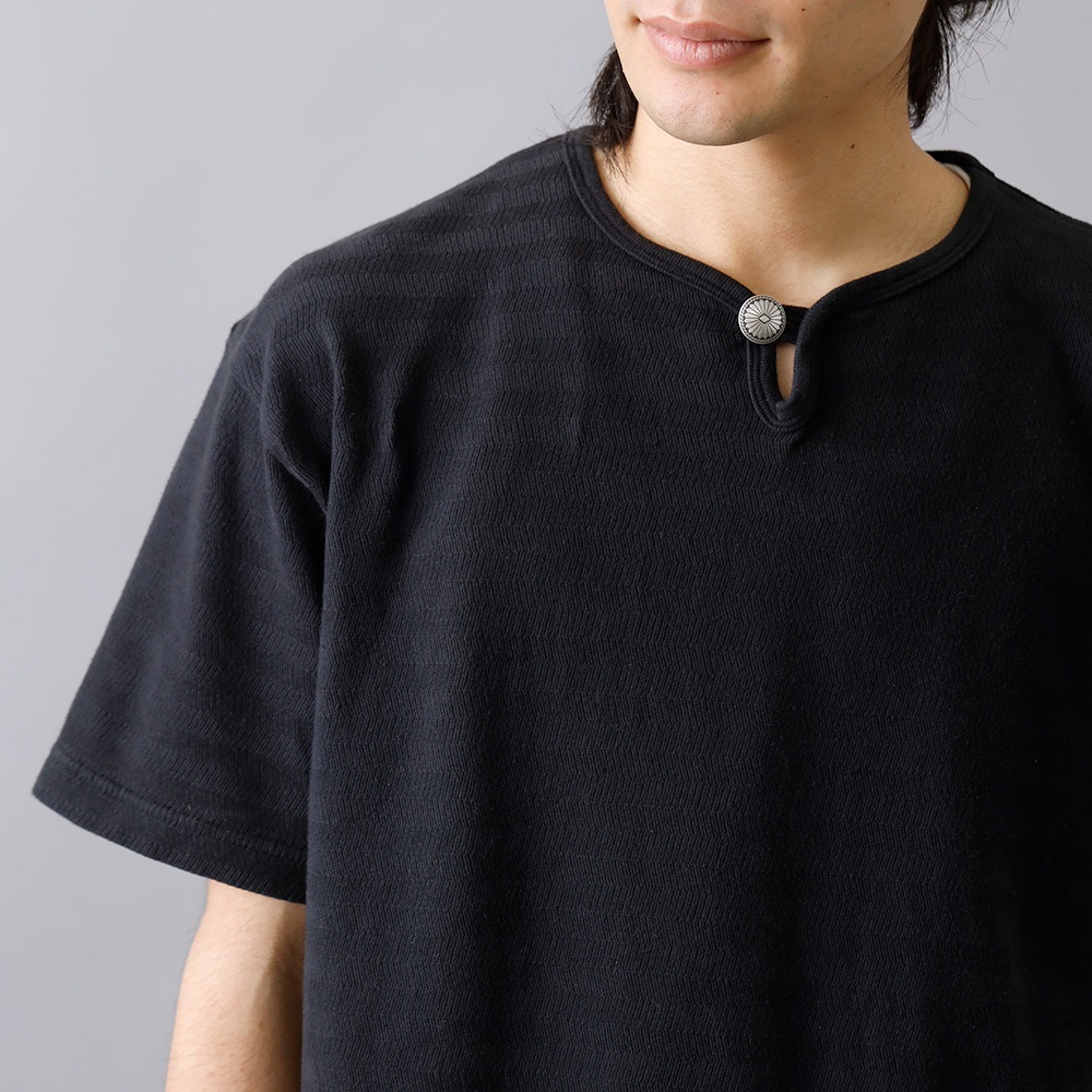  【HEATH】DOMINO HERRINGBONE CONCHO TEEドミノヘリンボーンコンチョTEE