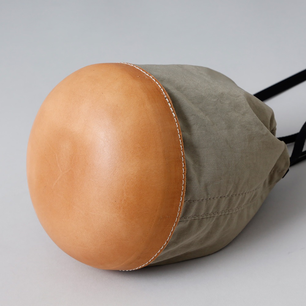 【Butler Verner Sails】MOLDED LEATHER MINI BAG モールドレザー巾着ナイロンショルダー