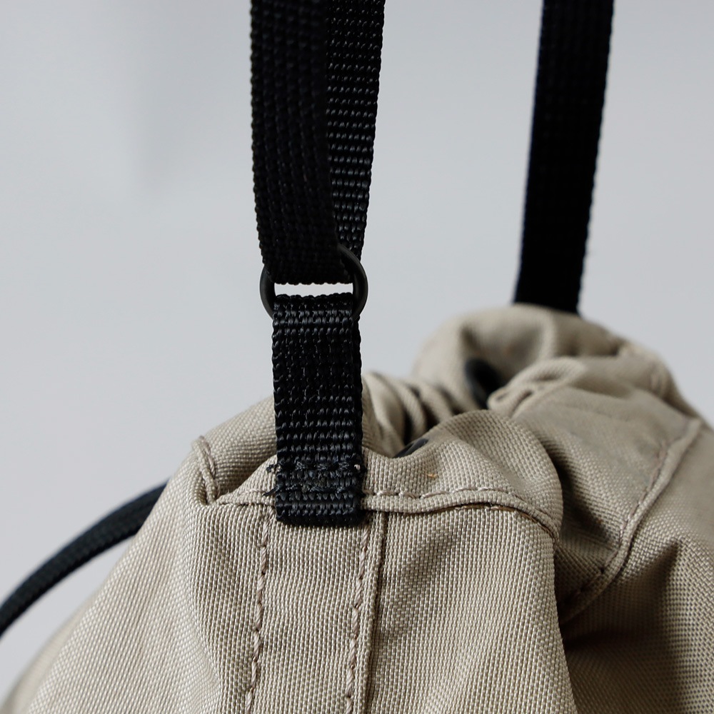 【Butler Verner Sails】MOLDED LEATHER MINI BAG モールドレザー巾着ナイロンショルダー