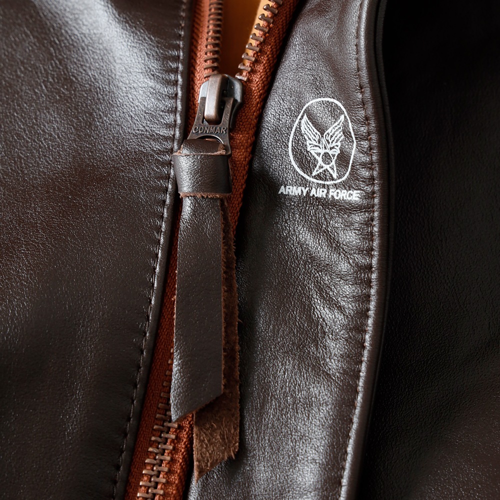 【超美品】HOUSTON ヒューストン A-2 馬革 ホースハイド ブラウン M HOUSTON（ヒューストン）A-2 ホースハイド フライトジャケット