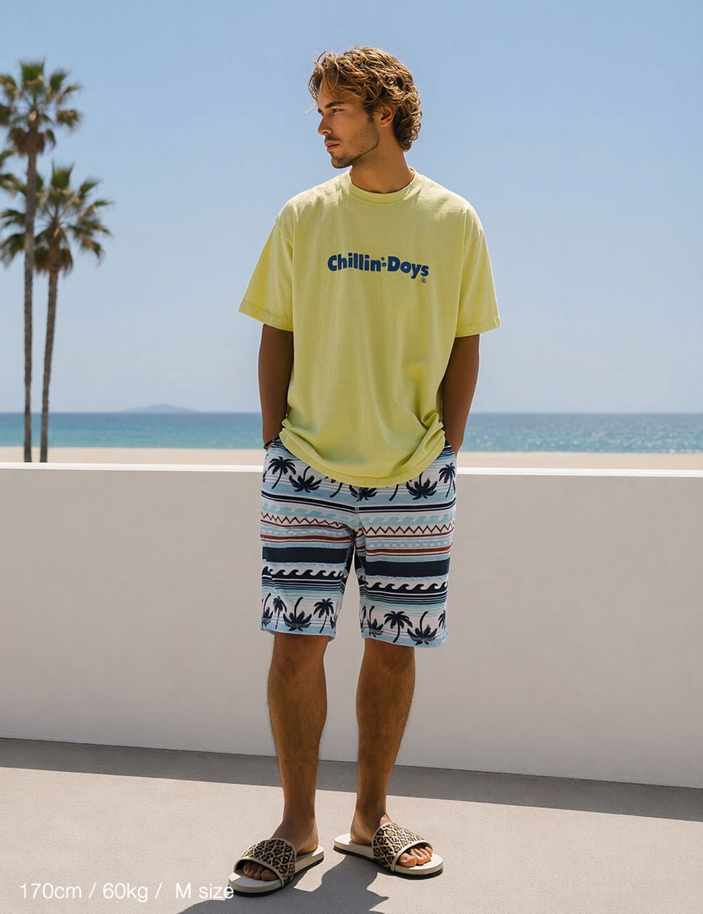 BLUEPORT|総柄スウェットショートパンツ”Summer”
