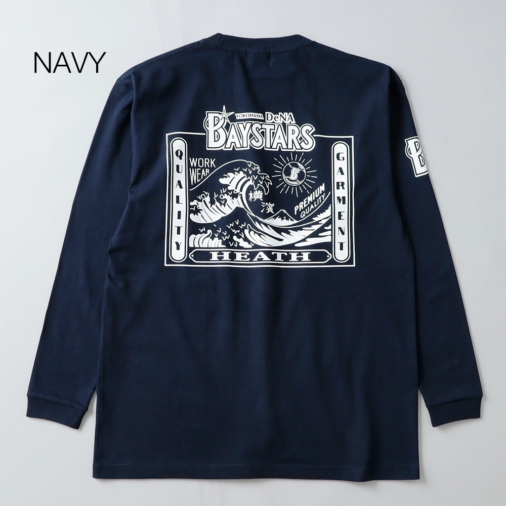 <10%OFF！ファミリーSALE！>◆HEATH（ヒース）横浜DeNAベイスターズ公認ライセンス オリジナルヘビーウェイトロンT 