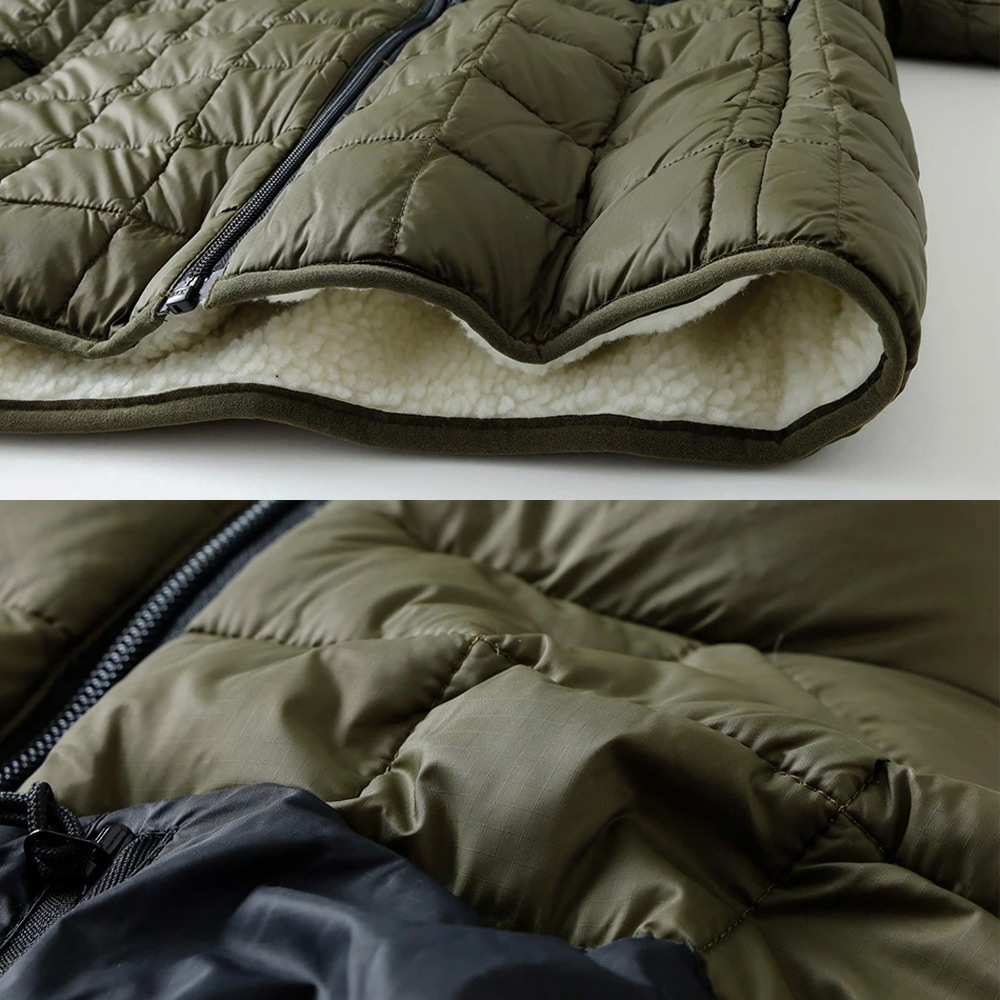 TAION(タイオン)マウンテン リバーシブル ハイネック ライトダウン×ソフトボア ジャケット