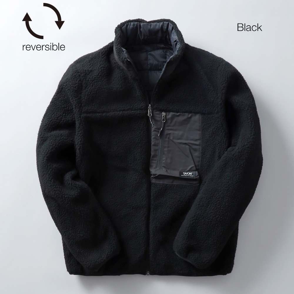 TAION(タイオン)マウンテン リバーシブル ハイネック ライトダウン×ソフトボア ジャケット