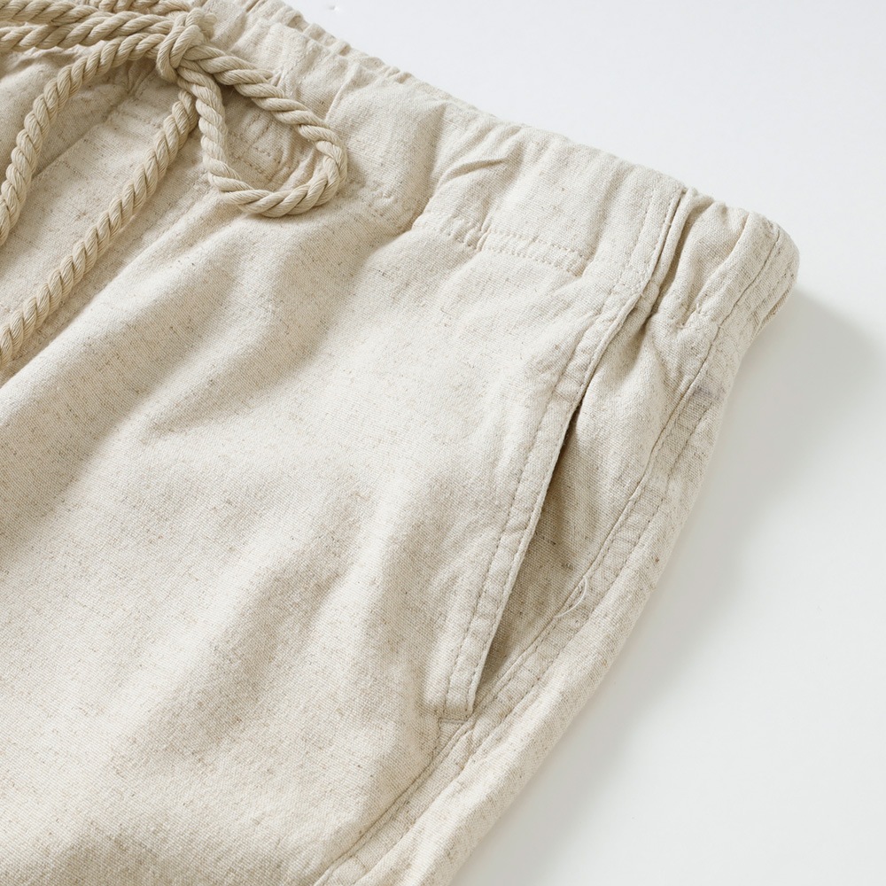 ユーロリネン　HEALTH EASY PANTS #7 Natural ユーロリネン HEALTH EASY PANTS #7 Natural