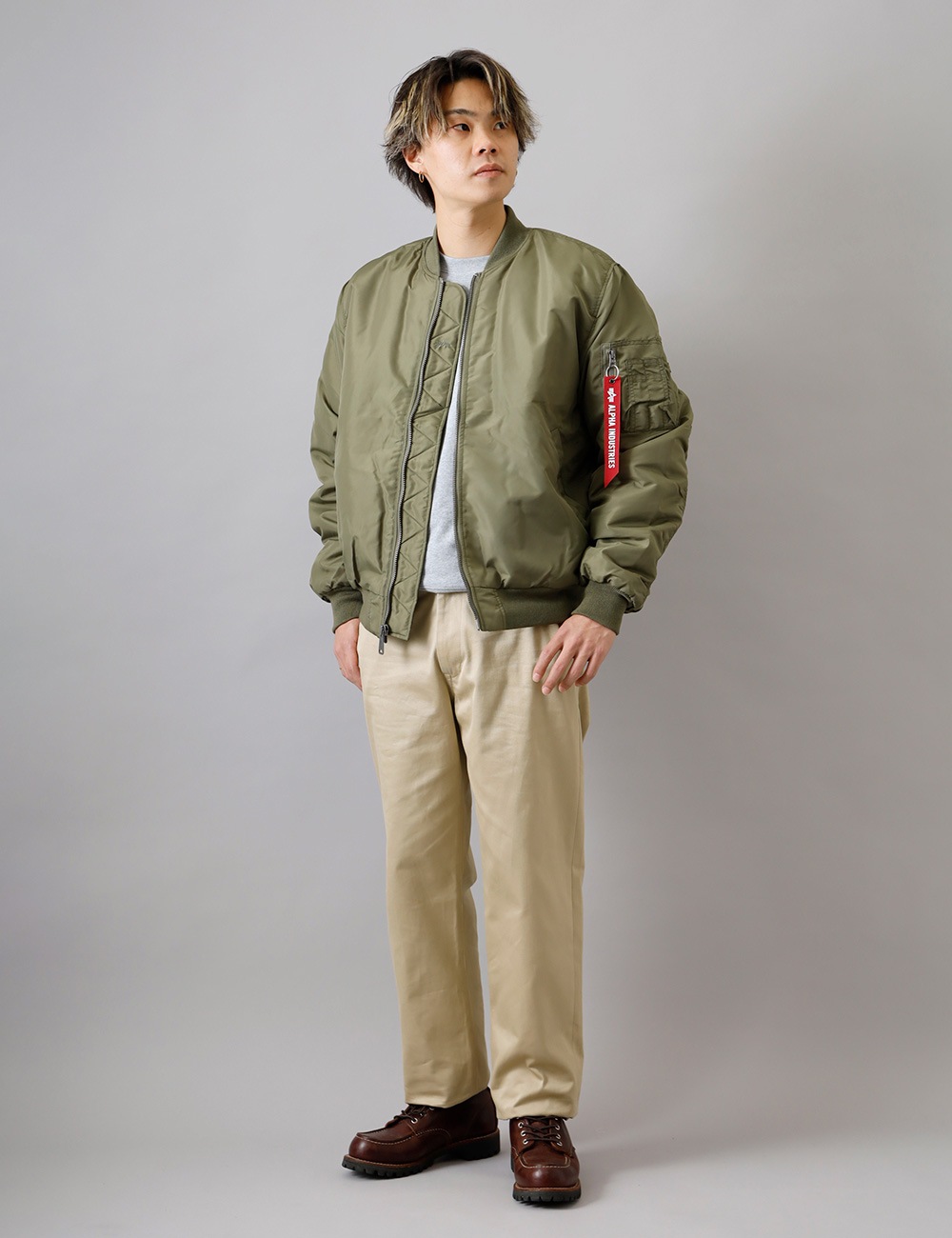 <10%OFF！ファミリーSALE！>◆Alpha Industries（アルファインダストリーズ）MA-1 オックスフォード フライトジャケット