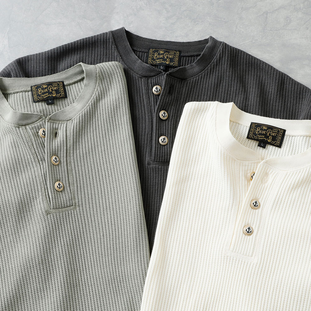 【BLUEPORT】HENLY NECK LIGHT THERMAL L/S 長袖