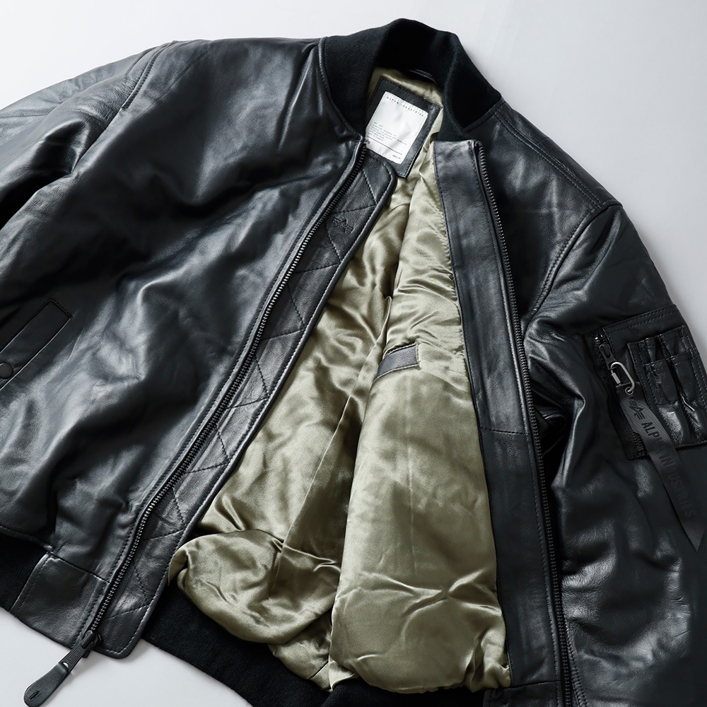 Alpha Industries（アルファインダストリーズ）MA-1 NAPPA LEATHER
