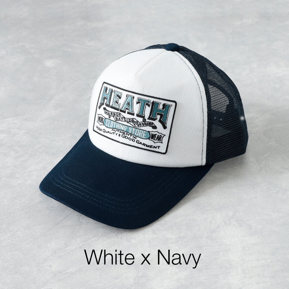 対象アイテム2点お買い上げで10%・3点お買い上げで20%OFF！ HEATH｜刺繍ワッペンメッシュキャップ  