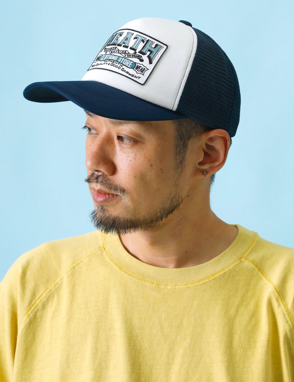 対象アイテム2点お買い上げで10%・3点お買い上げで20%OFF！ HEATH｜刺繍ワッペンメッシュキャップ  