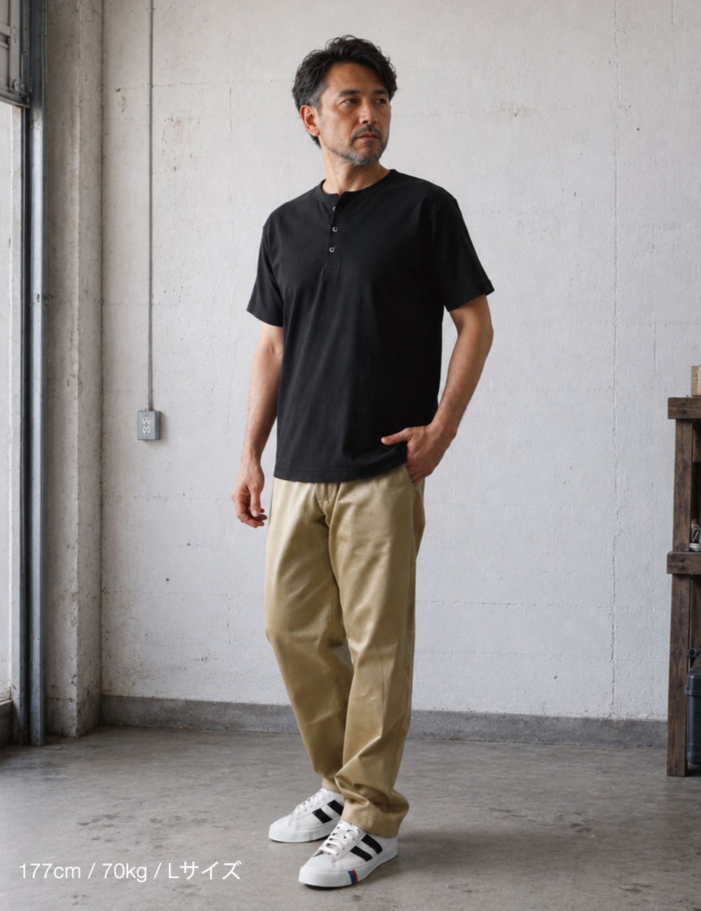 BLUEPORT（ブルーポート）ヘンリーネックTシャツ