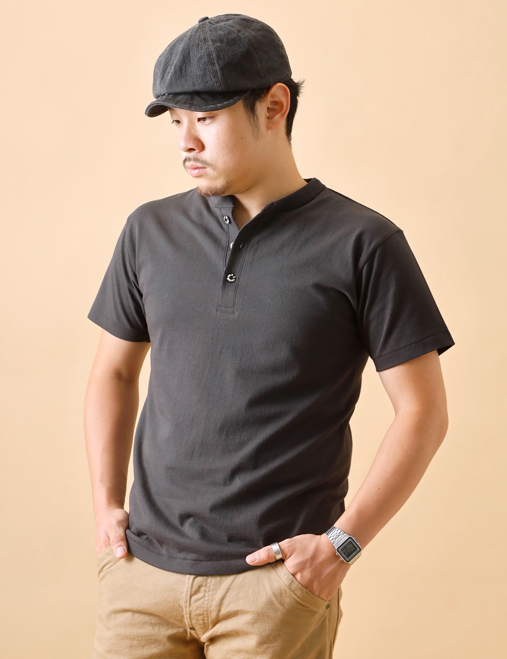 BLUEPORT|ヘンリーネックTシャツ